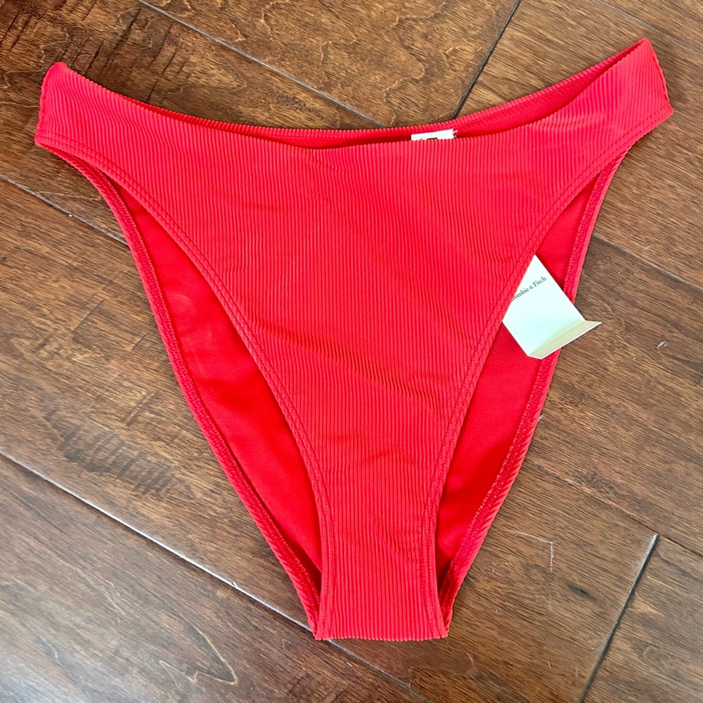 Abercrombie Red Bikini Bottom Small NWT